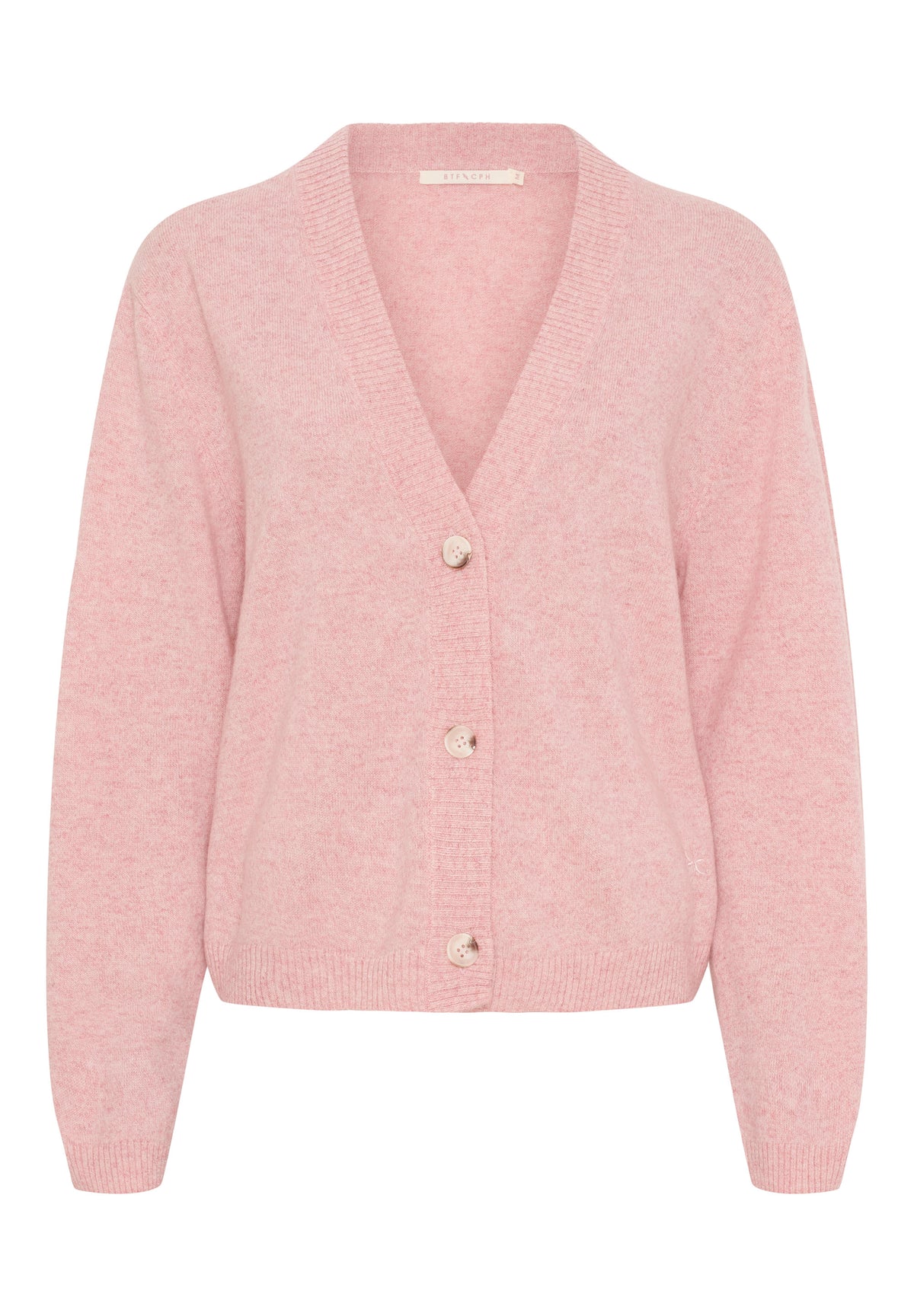 BTFCPH Eksklusiv cardigan i 100% cashmere Cardigans Quartz Pink Melange