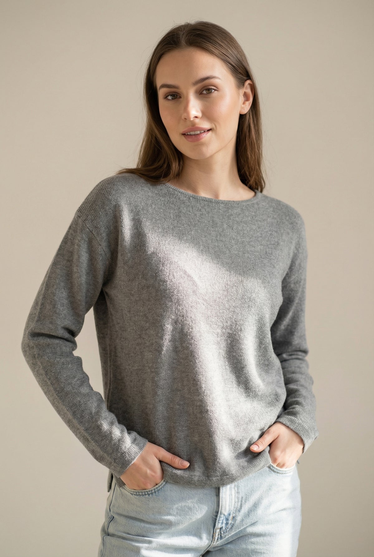 BTFCPH Eksklusiv pullover i 100% cashmere Pullovers Grå