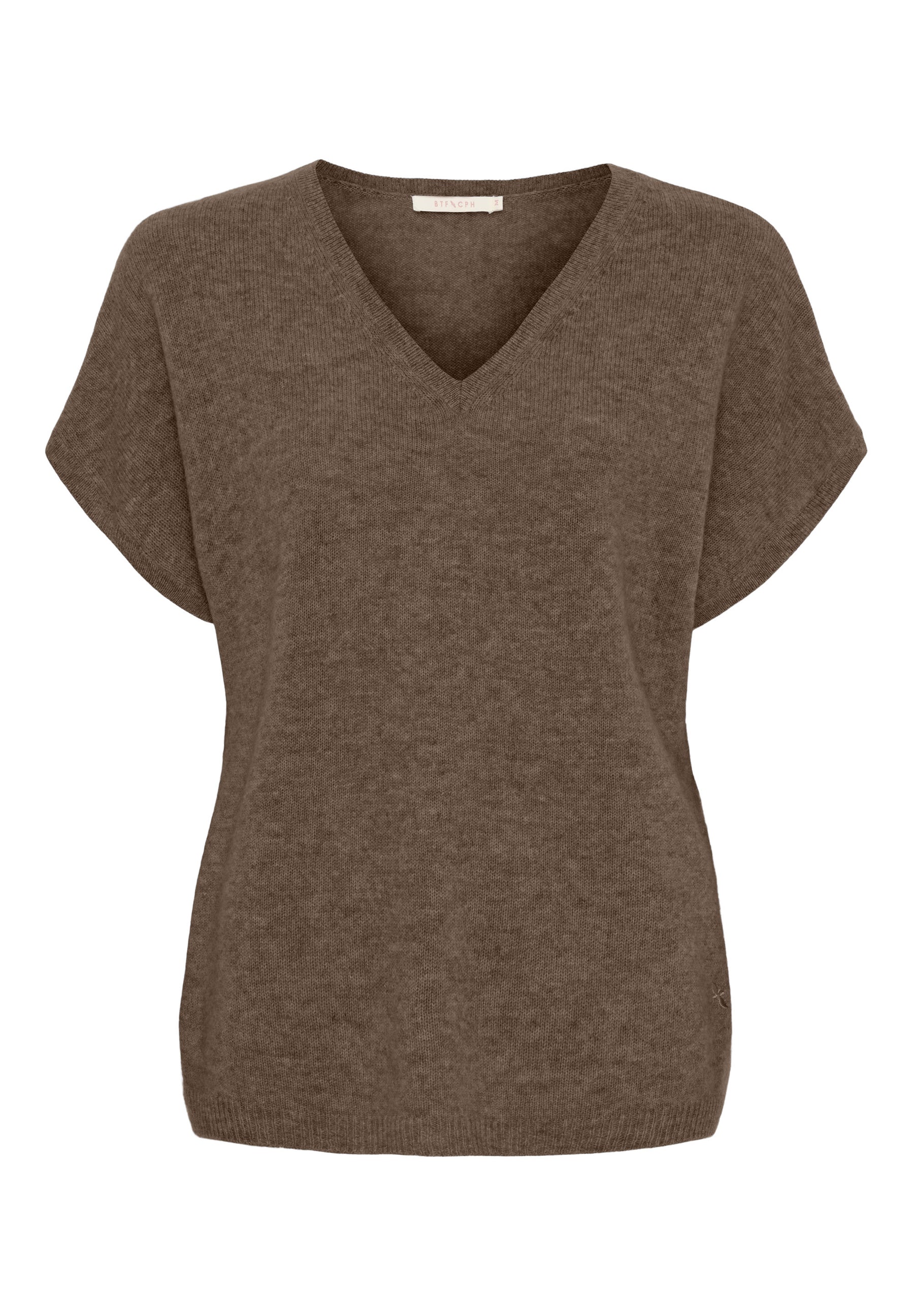BTFCPH Eksklusiv pullover i 100% cashmere med korte ærmer Knit Brun