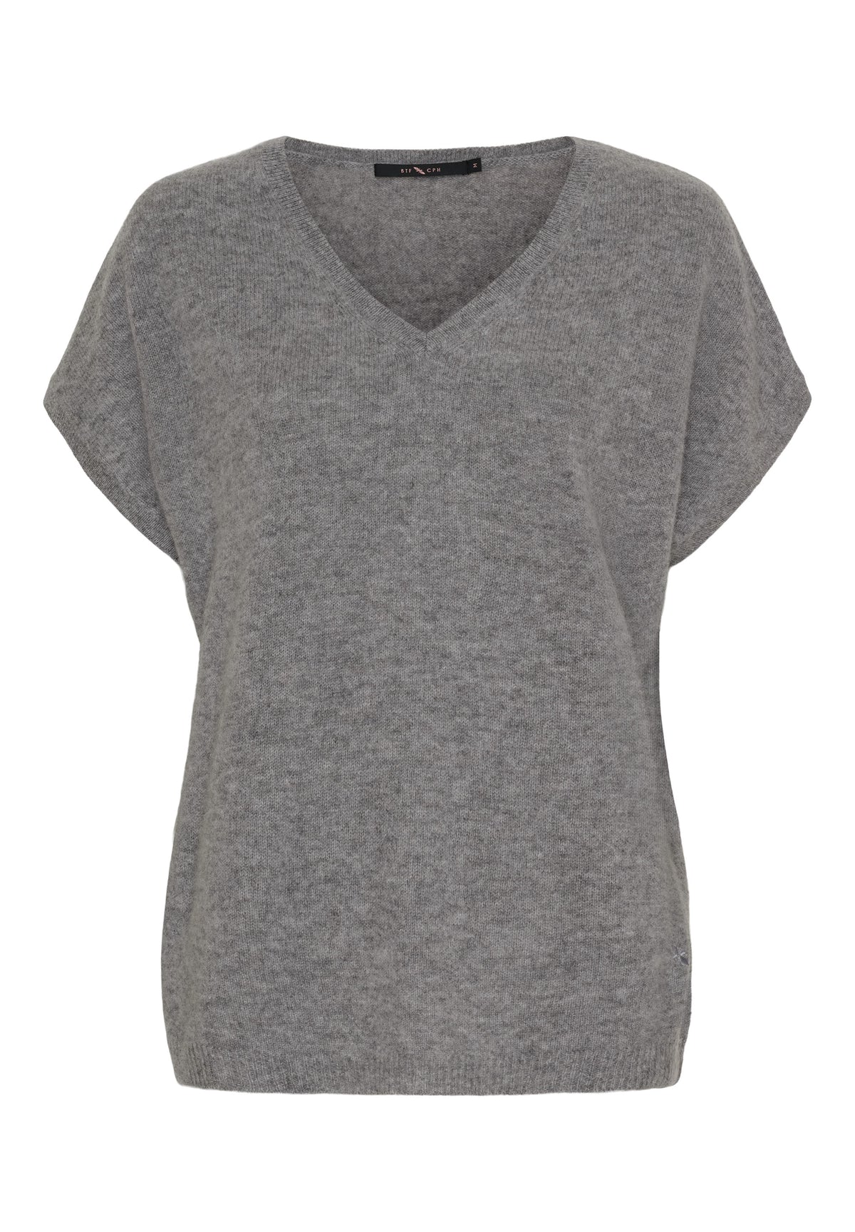 BTFCPH Eksklusiv pullover i 100% cashmere med korte ærmer Pullovers Grå