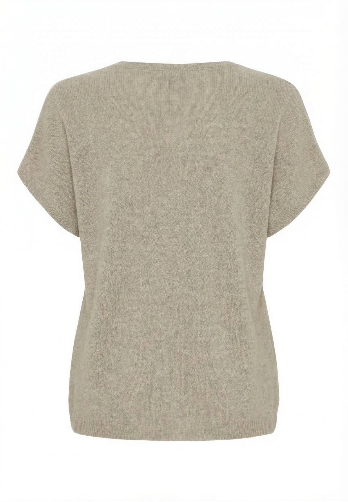 BTFCPH Eksklusiv pullover i 100% cashmere med korte ærmer Pullovers Beige Melange