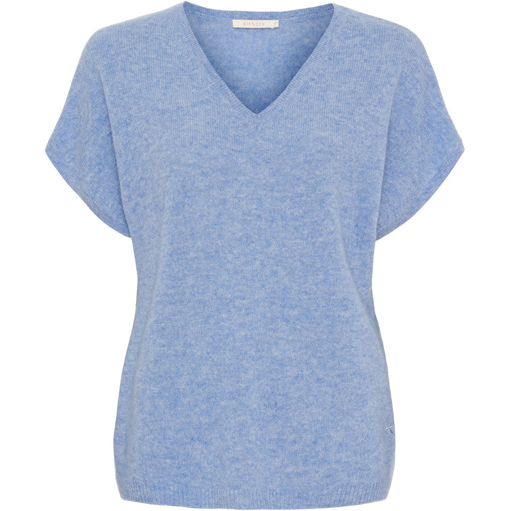 BTFCPH Eksklusiv pullover i 100% cashmere med korte ærmer Pullovers Blå