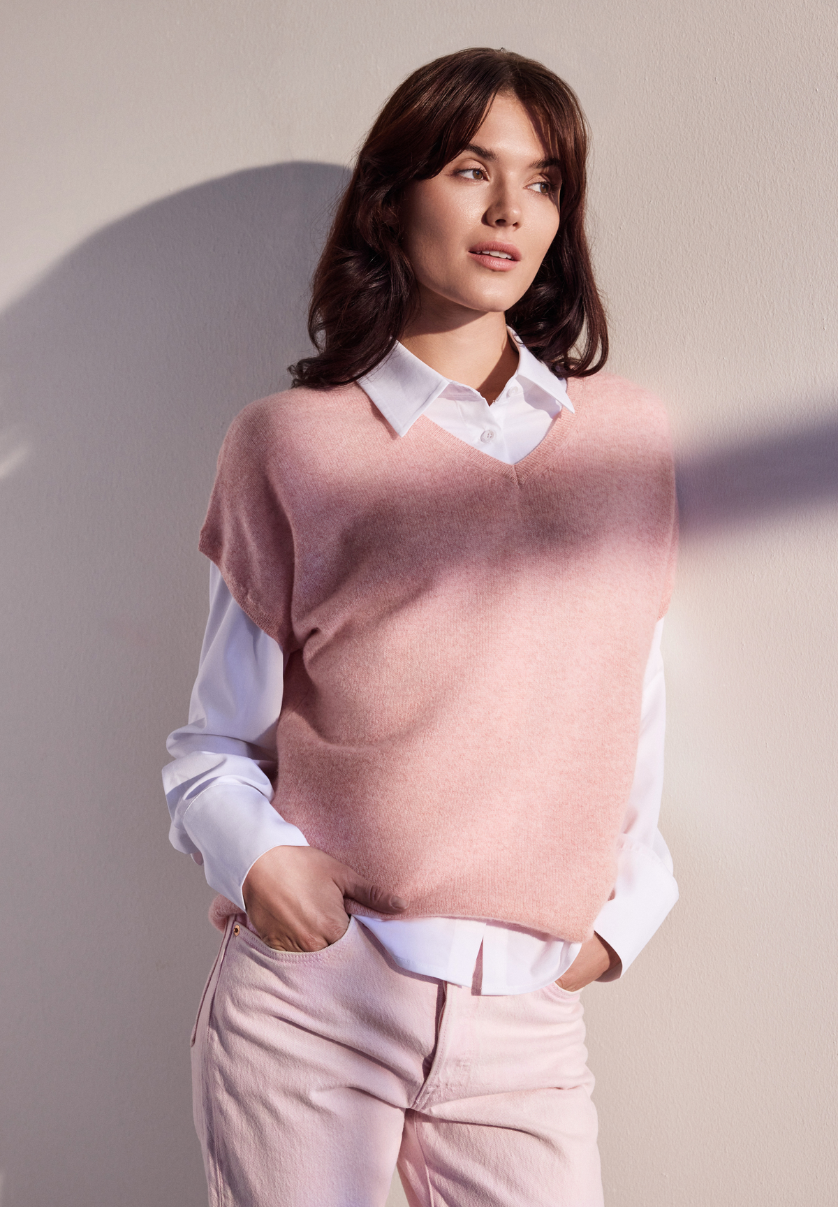 BTFCPH Eksklusiv pullover i 100% cashmere med korte ærmer Pullovers Quartz Pink Melange