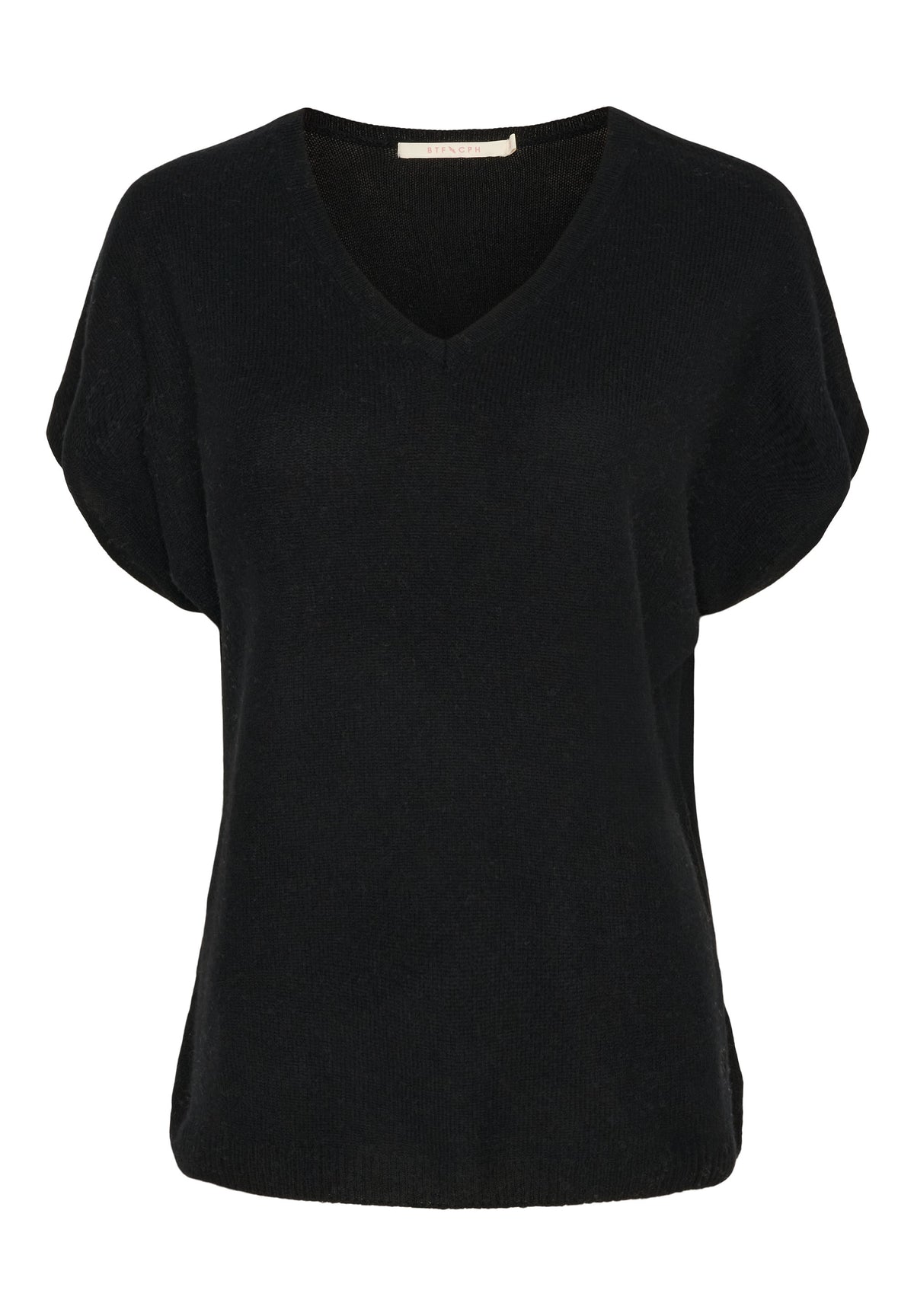 BTFCPH Eksklusiv pullover i 100% cashmere med korte ærmer Pullovers Sort