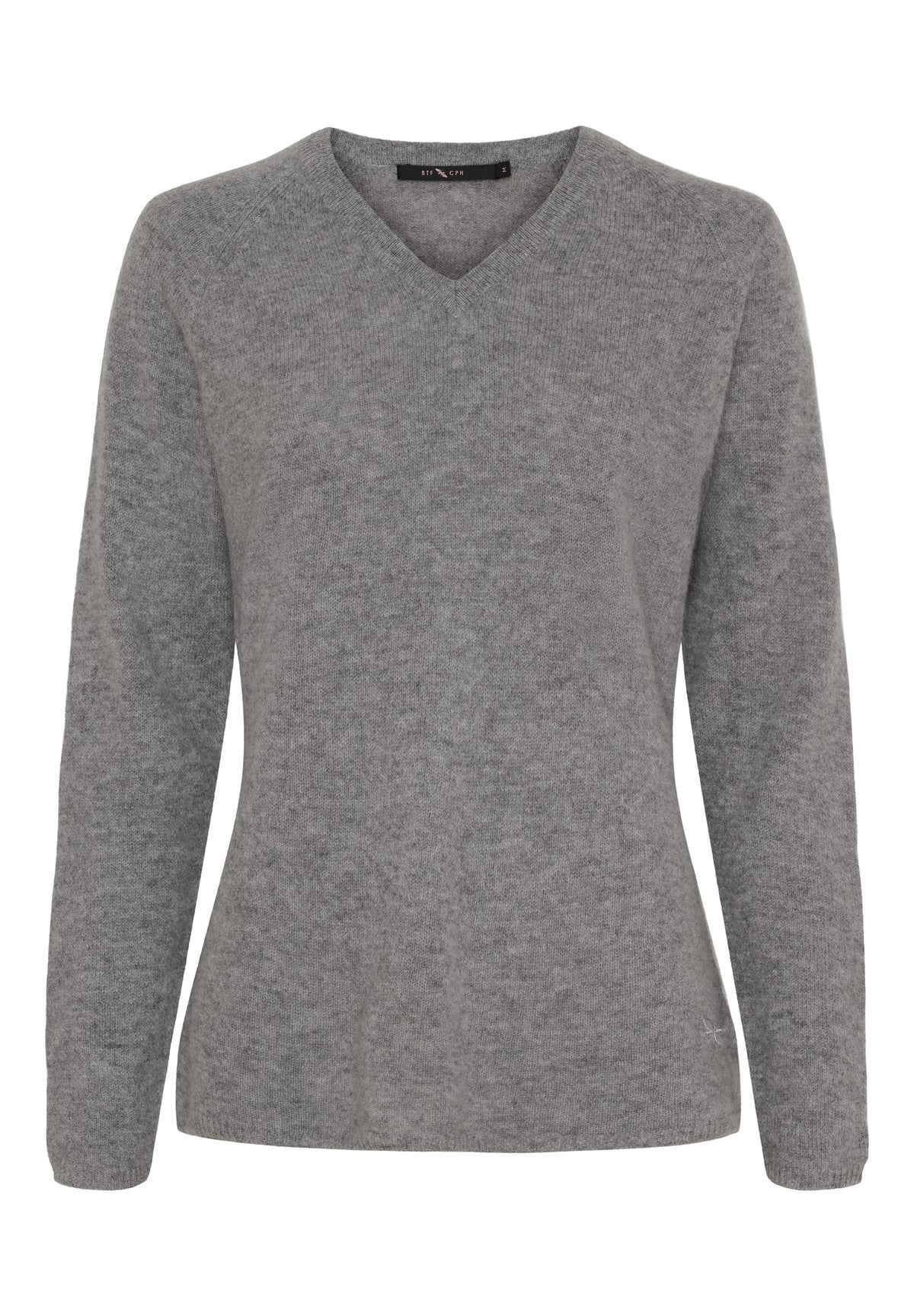 BTFCPH Eksklusiv pullover med V-udskæring i 100% cashmere Pullovers Grå