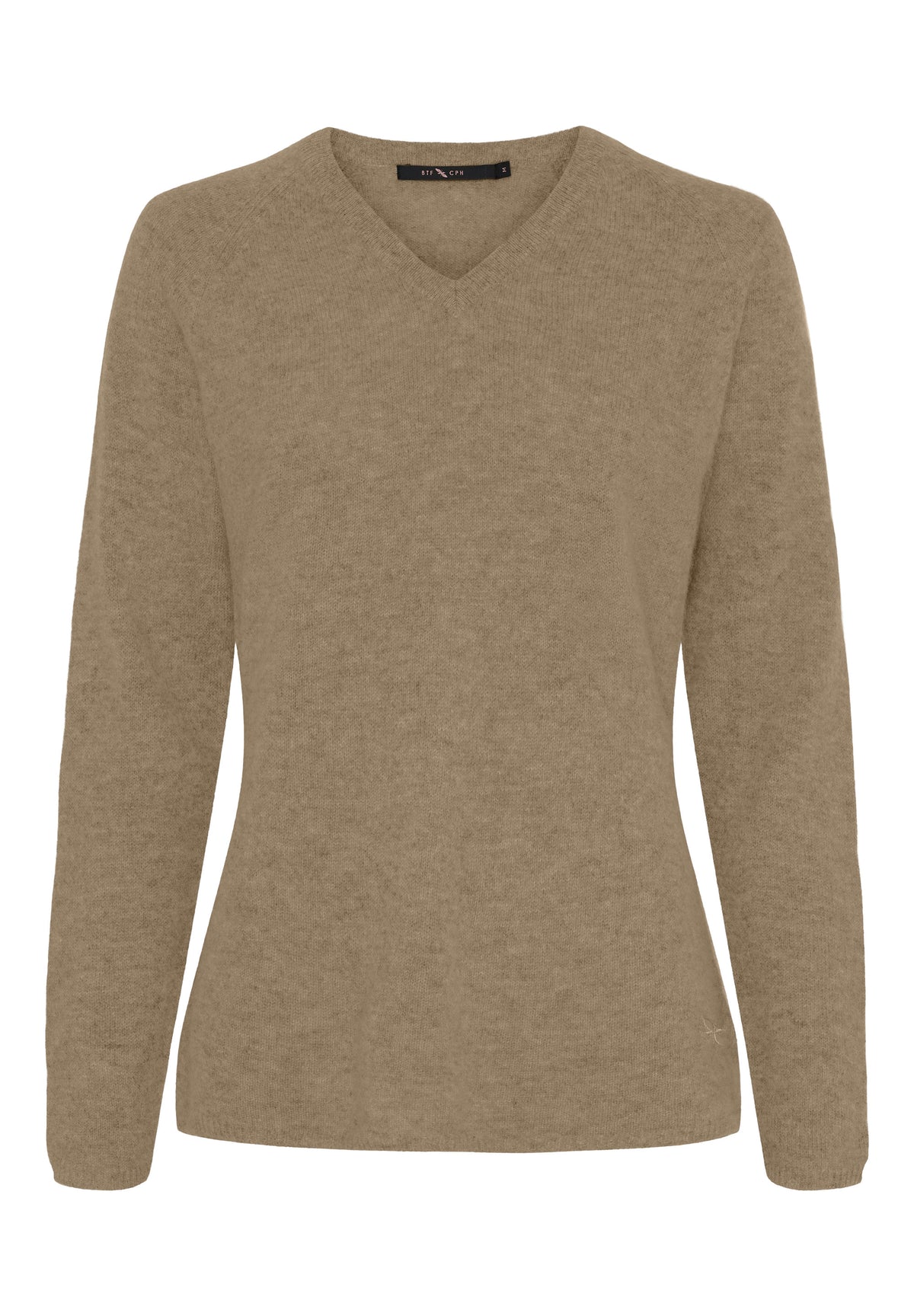 BTFCPH Eksklusiv pullover med V-udskæring i 100% cashmere Pullovers Natural Brown