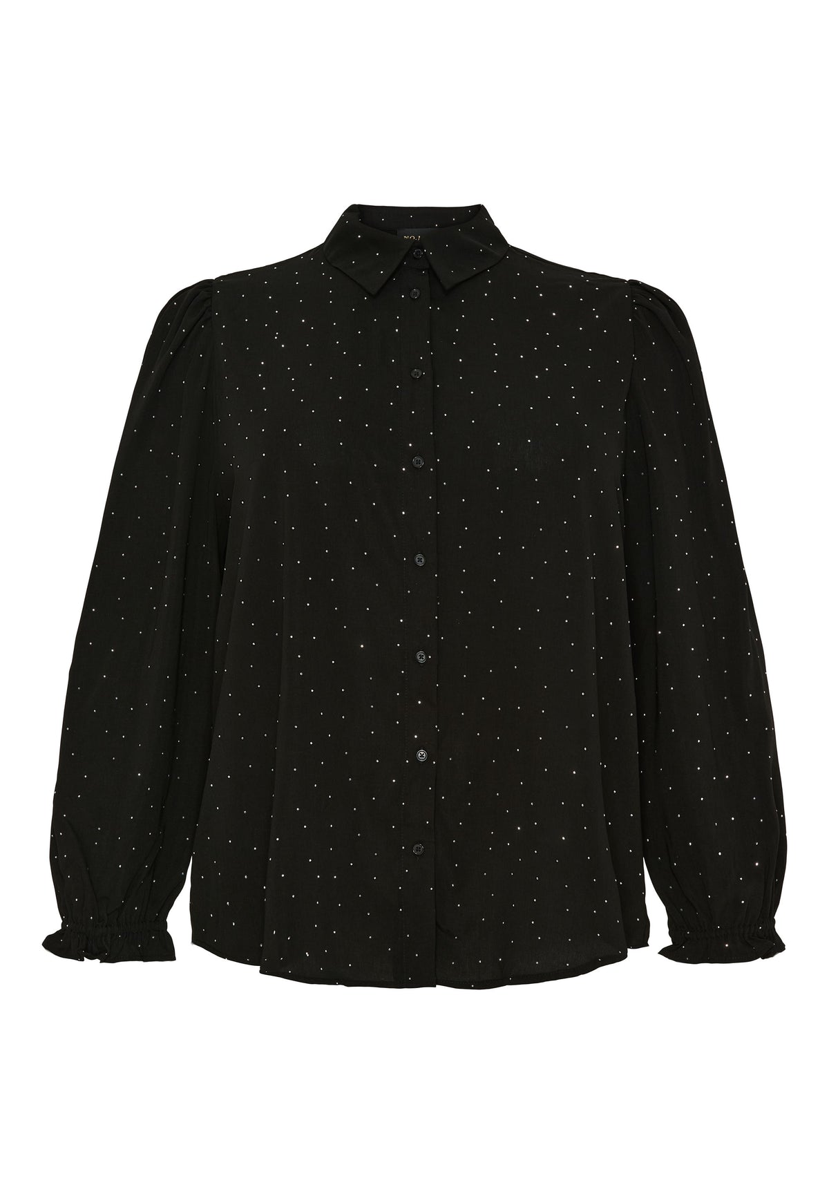 NO. 1 BY OX Elegant skjorte dekoreret med små glitrende sten Skjorter Sort