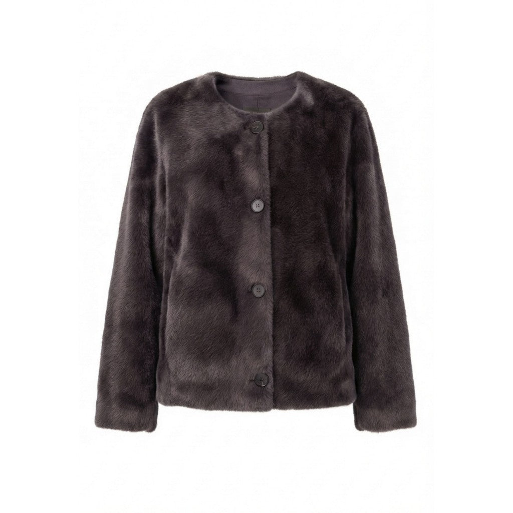 NO. 1 BY OX Fake fur Jacket Jakker Brun