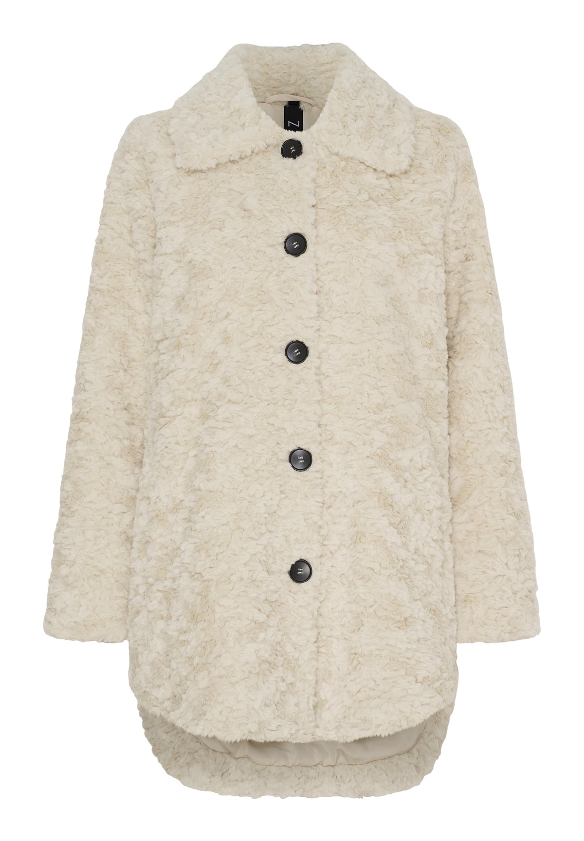 NOTYZ Faux fur jakke med knapper Jakker Beige
