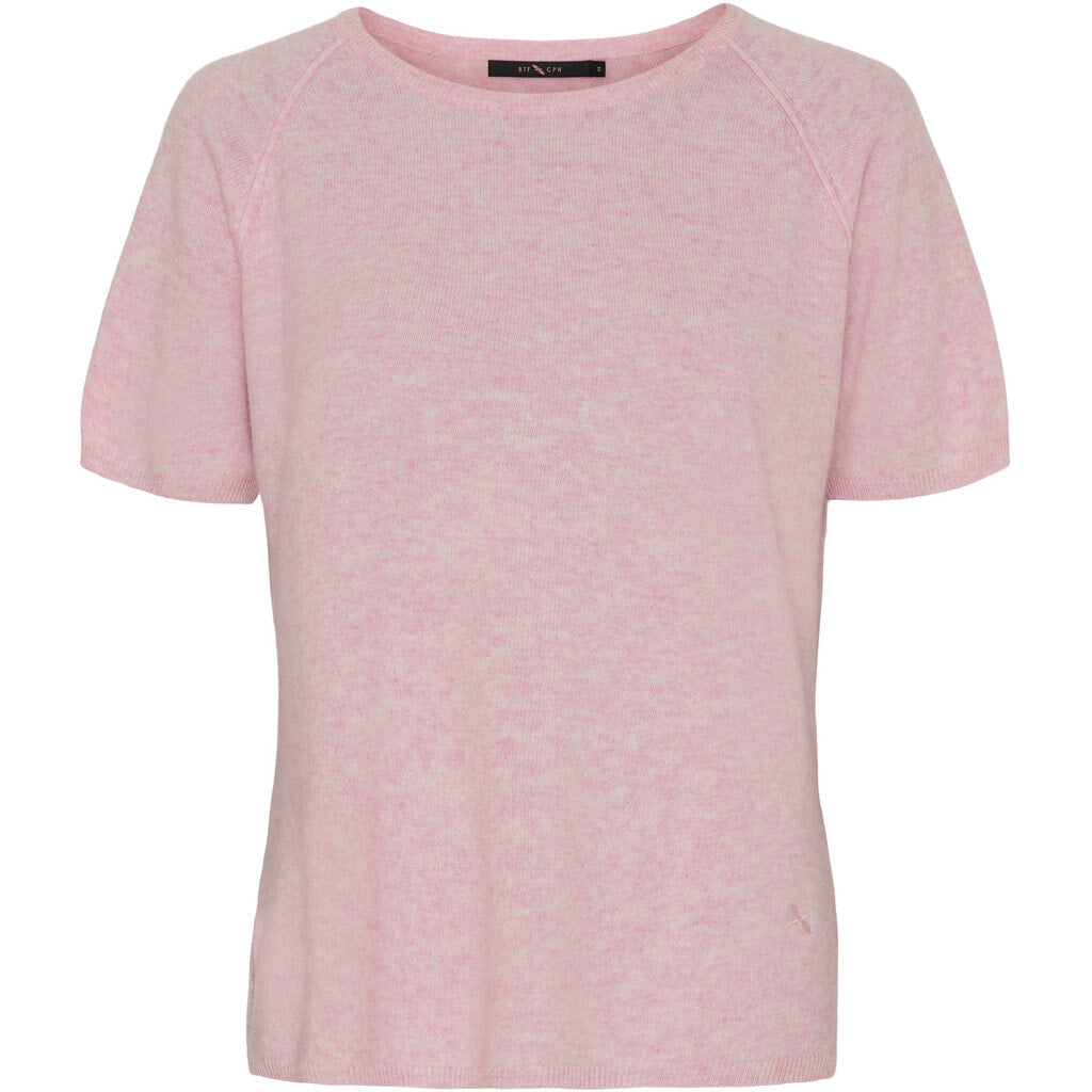 BTFCPH Finstrikket t-shirt i cashmere blanding Knit Rosa