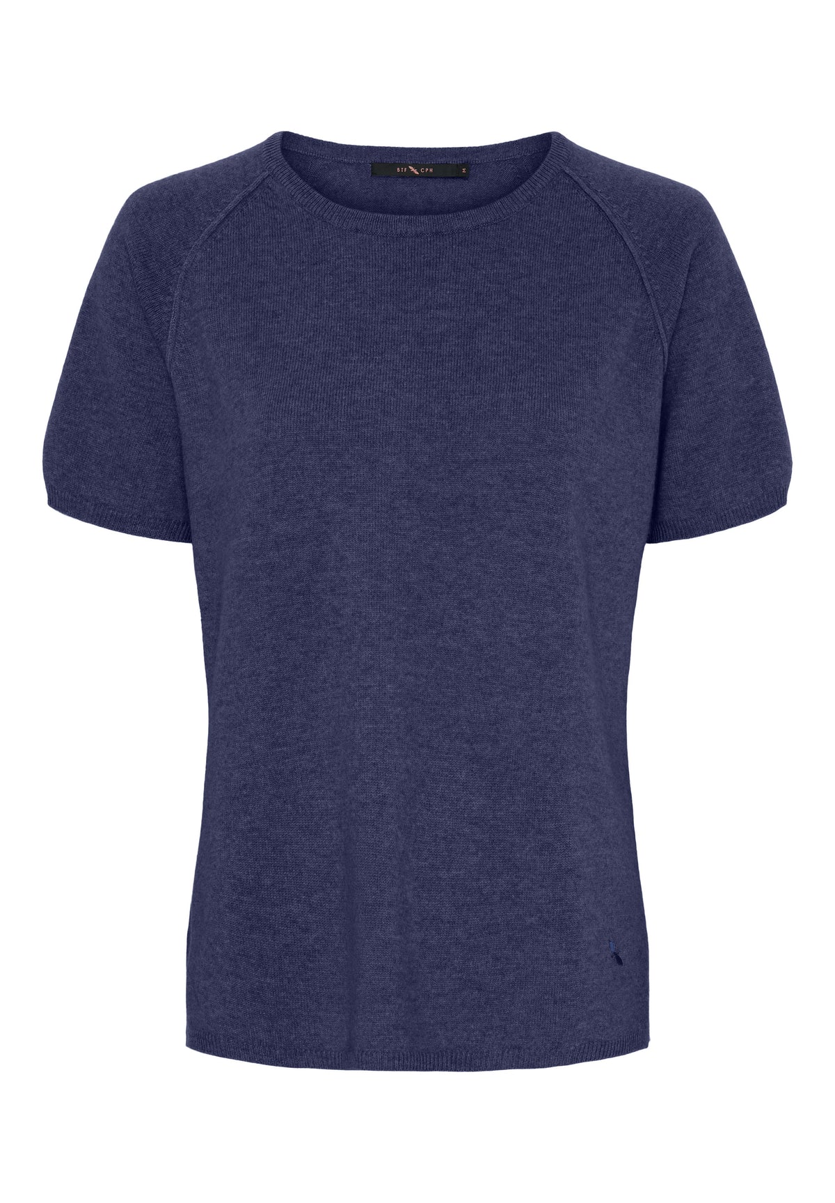 BTFCPH Finstrikket t-shirt i cashmere blanding Pullovers Blå