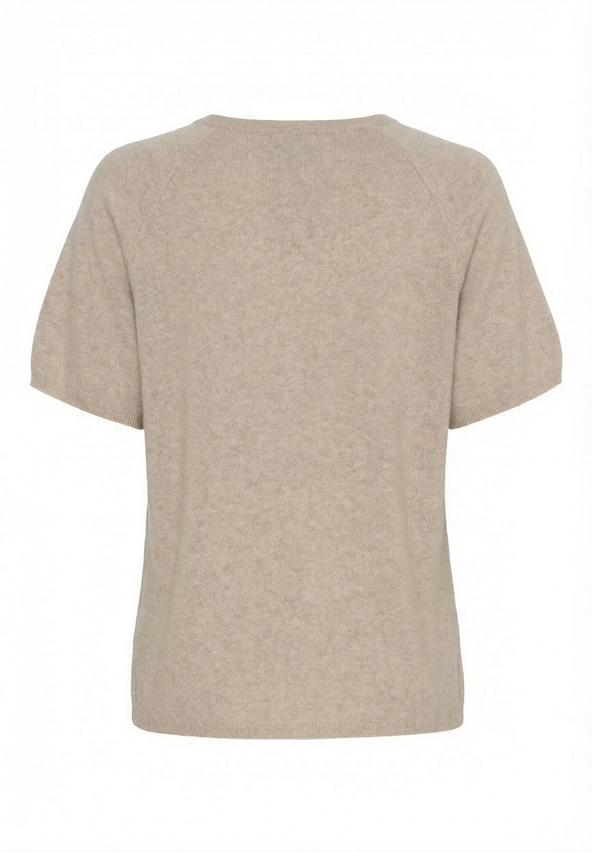 BTFCPH Finstrikket t-shirt i cashmere blanding Pullovers Cream Melange
