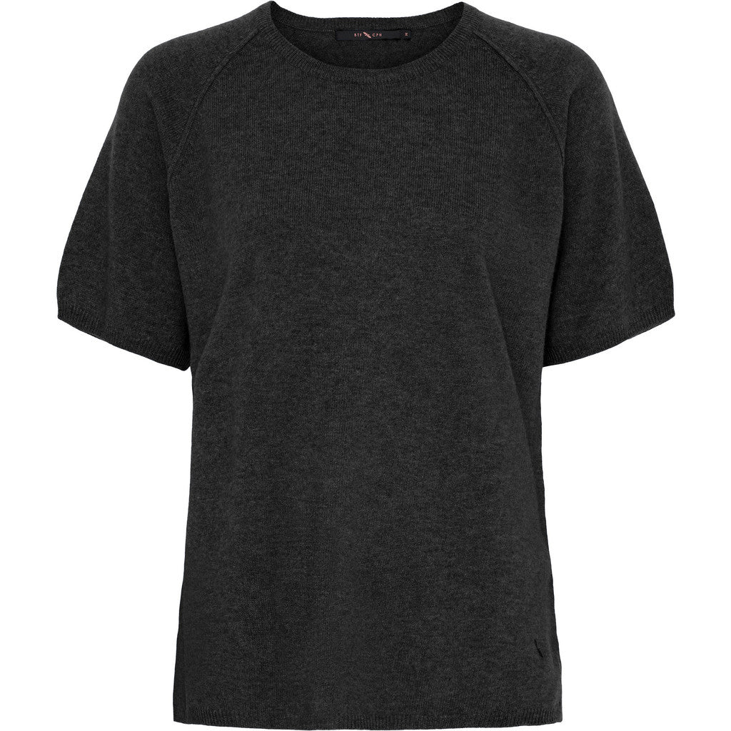 BTFCPH Finstrikket t-shirt i cashmere blanding Pullovers Grå