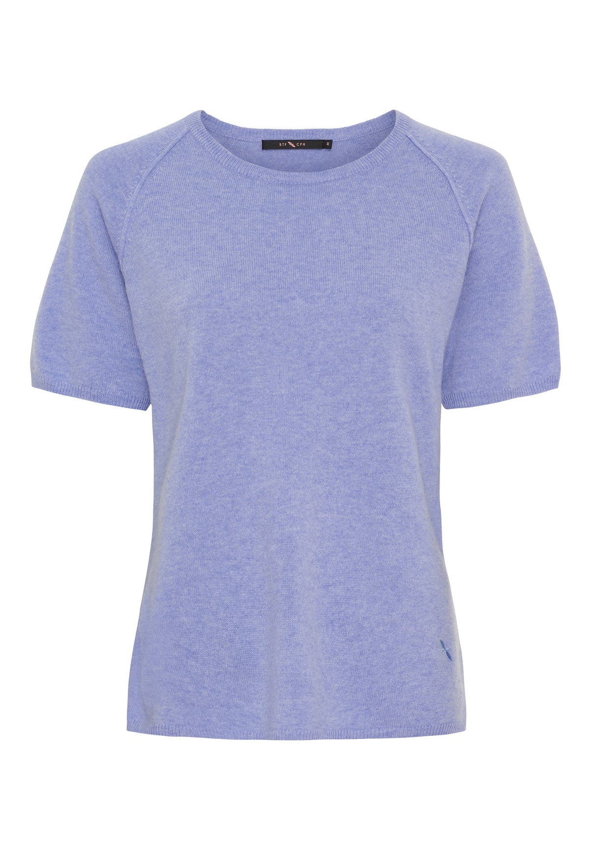 BTFCPH Finstrikket t-shirt i cashmere blanding Pullovers Lavander Blue Melange