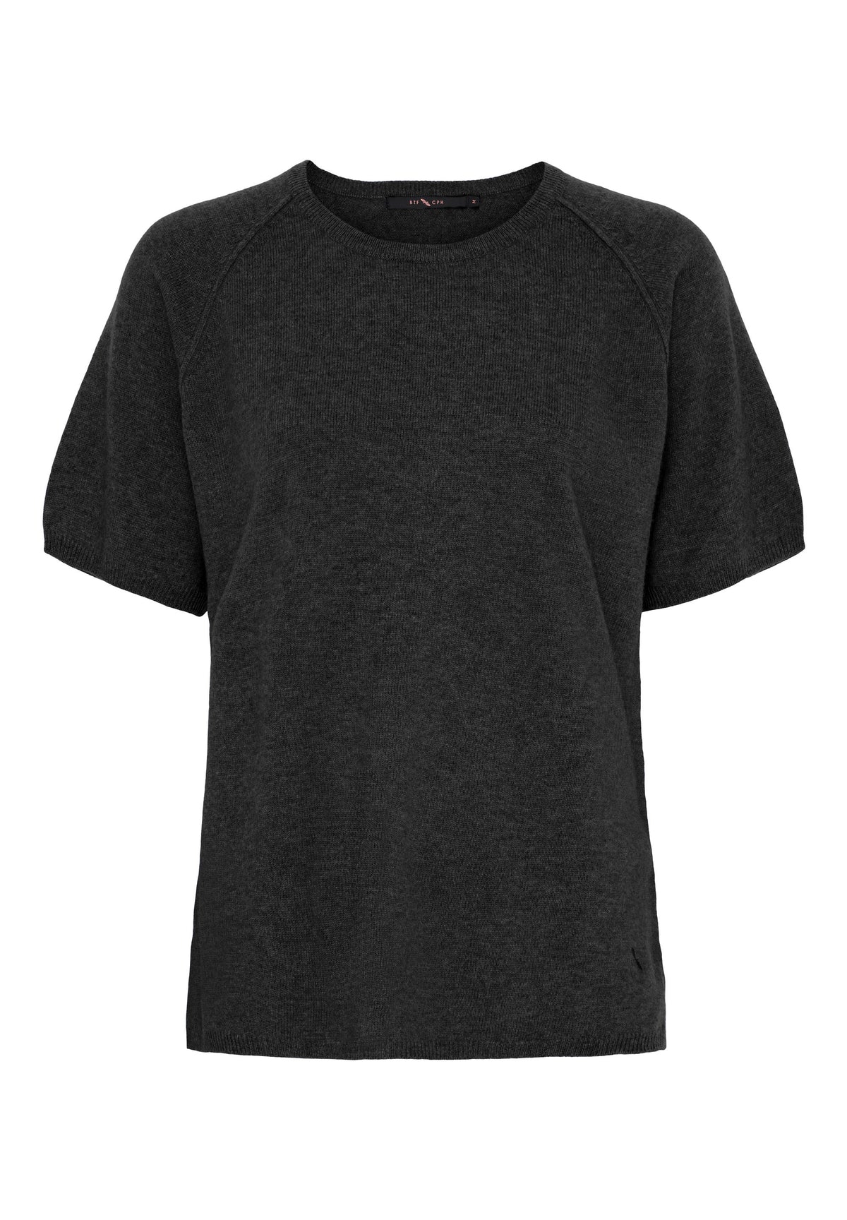BTFCPH Finstrikket t-shirt i cashmere blanding Pullovers Sort