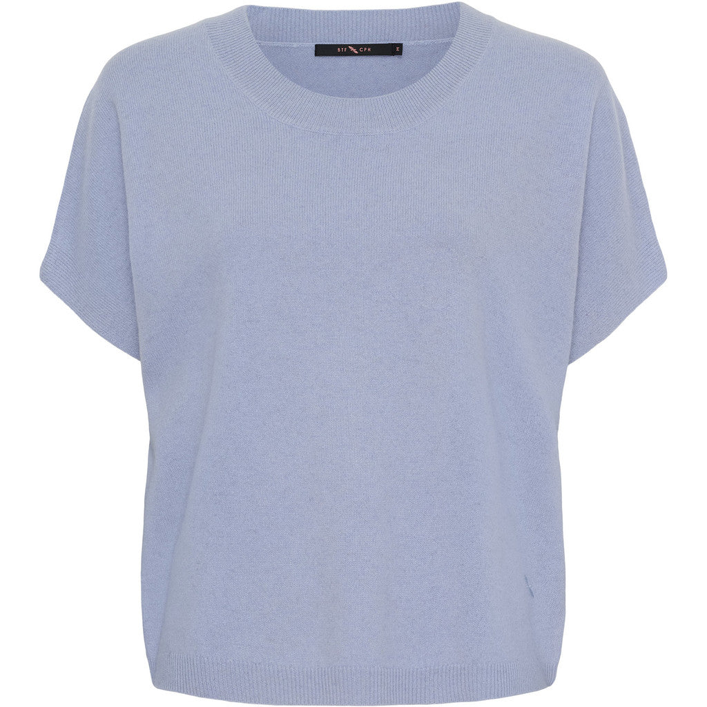 BTFCPH Finstrikket t-shirt i cashmere blanding Pullovers Blå