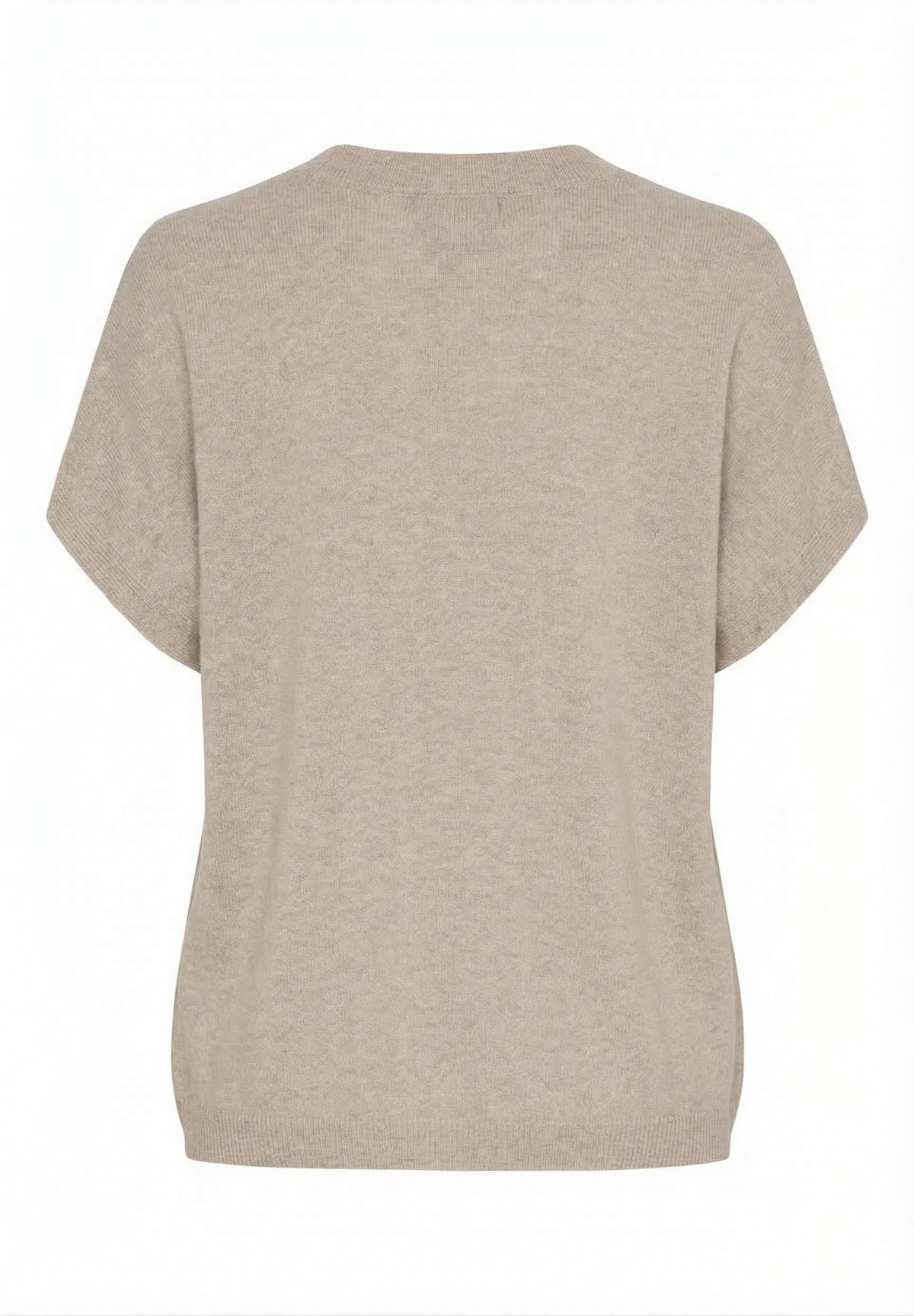 BTFCPH Finstrikket t-shirt i cashmere blanding Pullovers Cream Melange