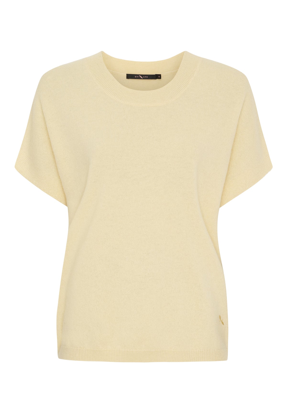 BTFCPH Finstrikket t-shirt i cashmere blanding Pullovers French Vanilla
