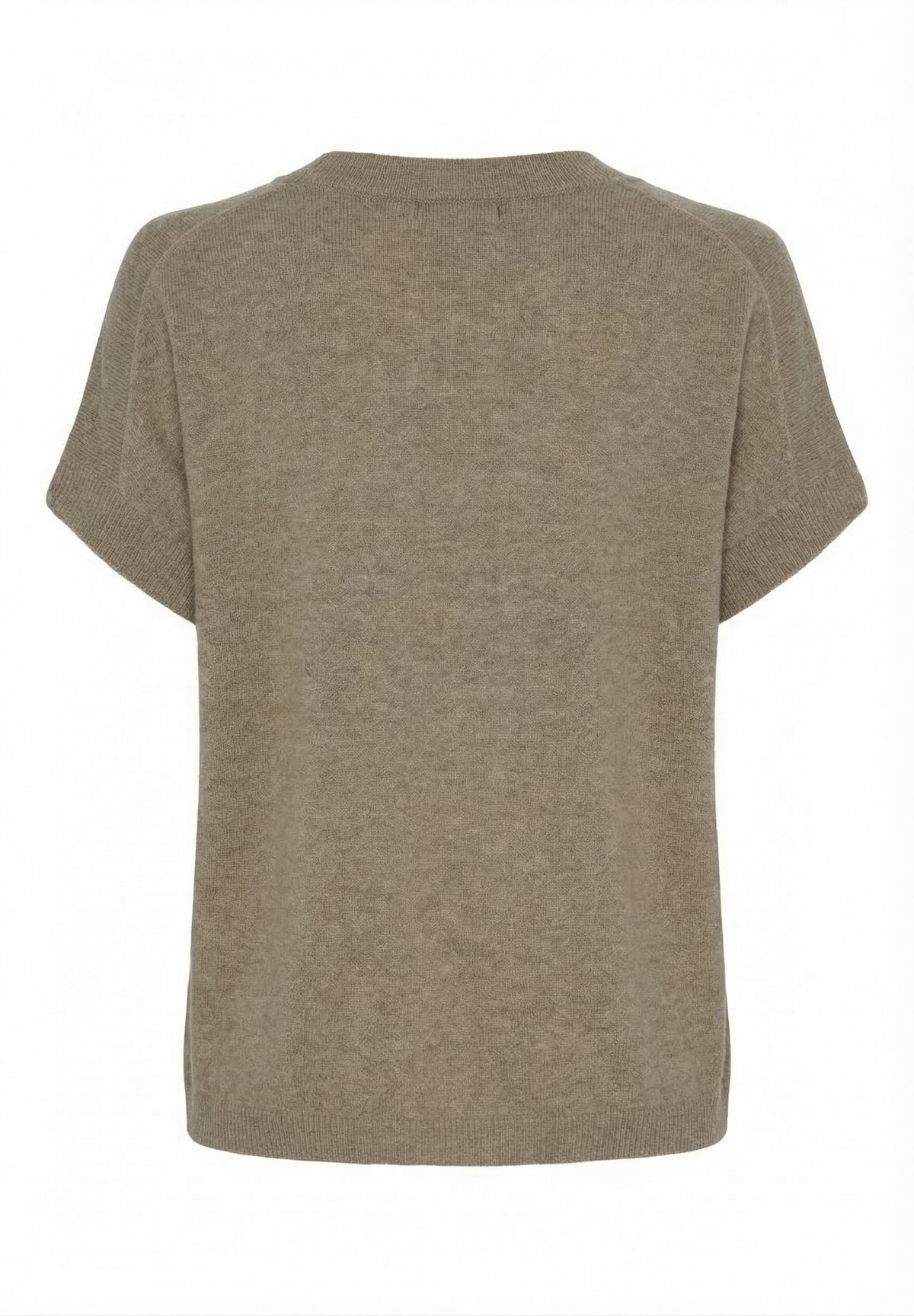 BTFCPH Finstrikket t-shirt i cashmere blanding Pullovers Taupe Melange
