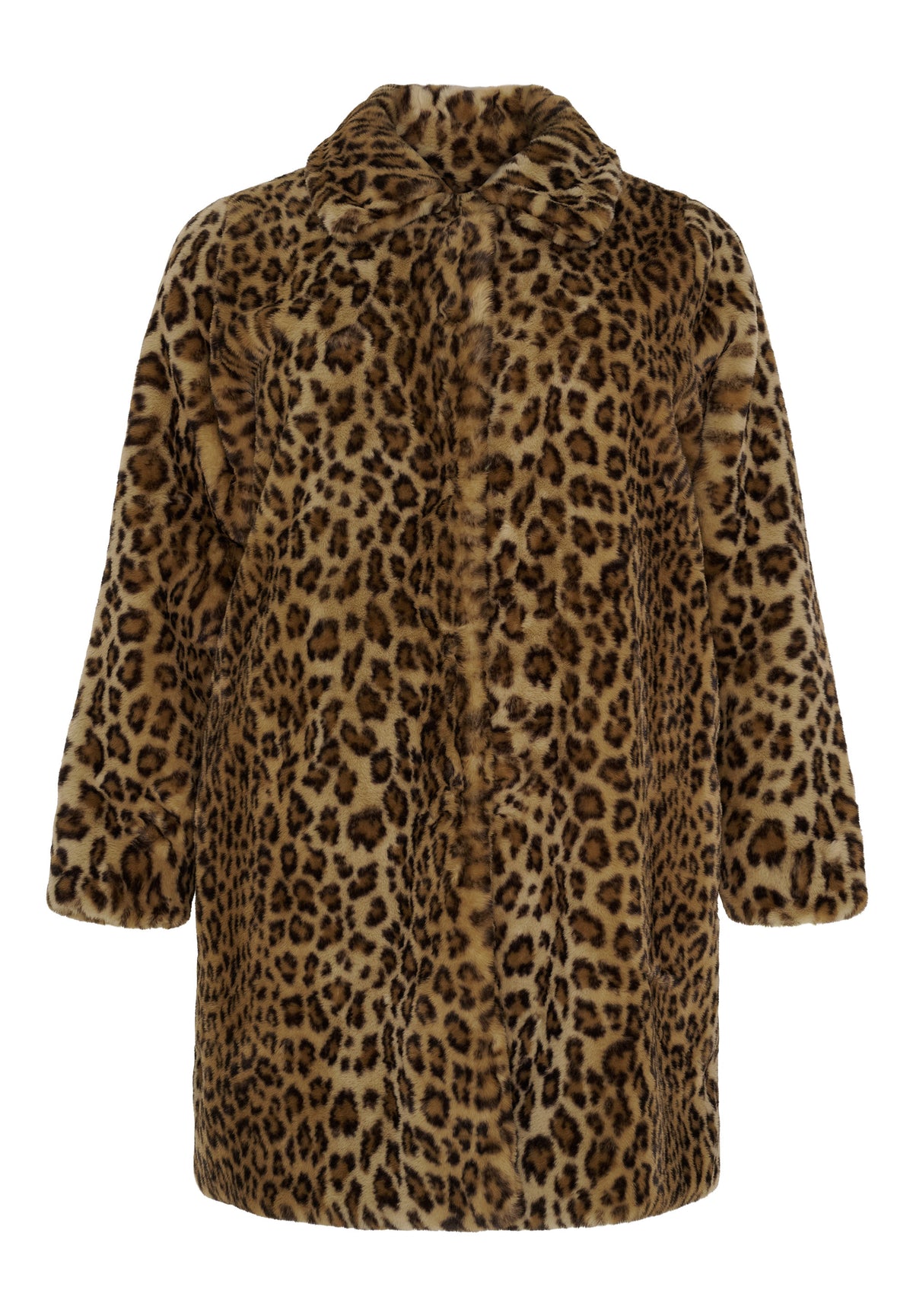 NO. 1 BY OX Frakke i imiteret pels med leopardprint Frakker Brun