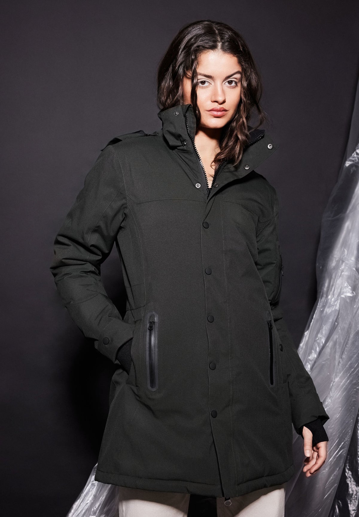 NOTYZ Funktionel vinterjakke - kort model Frakker Grøn