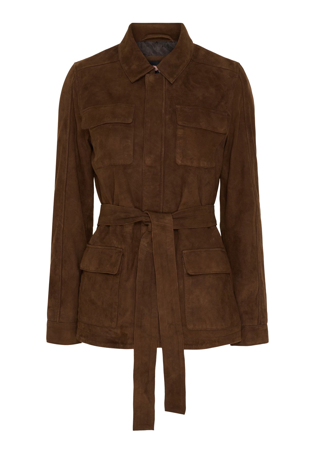 BTFCPH Jakke i ruskind med bindebånd Jakker Brun