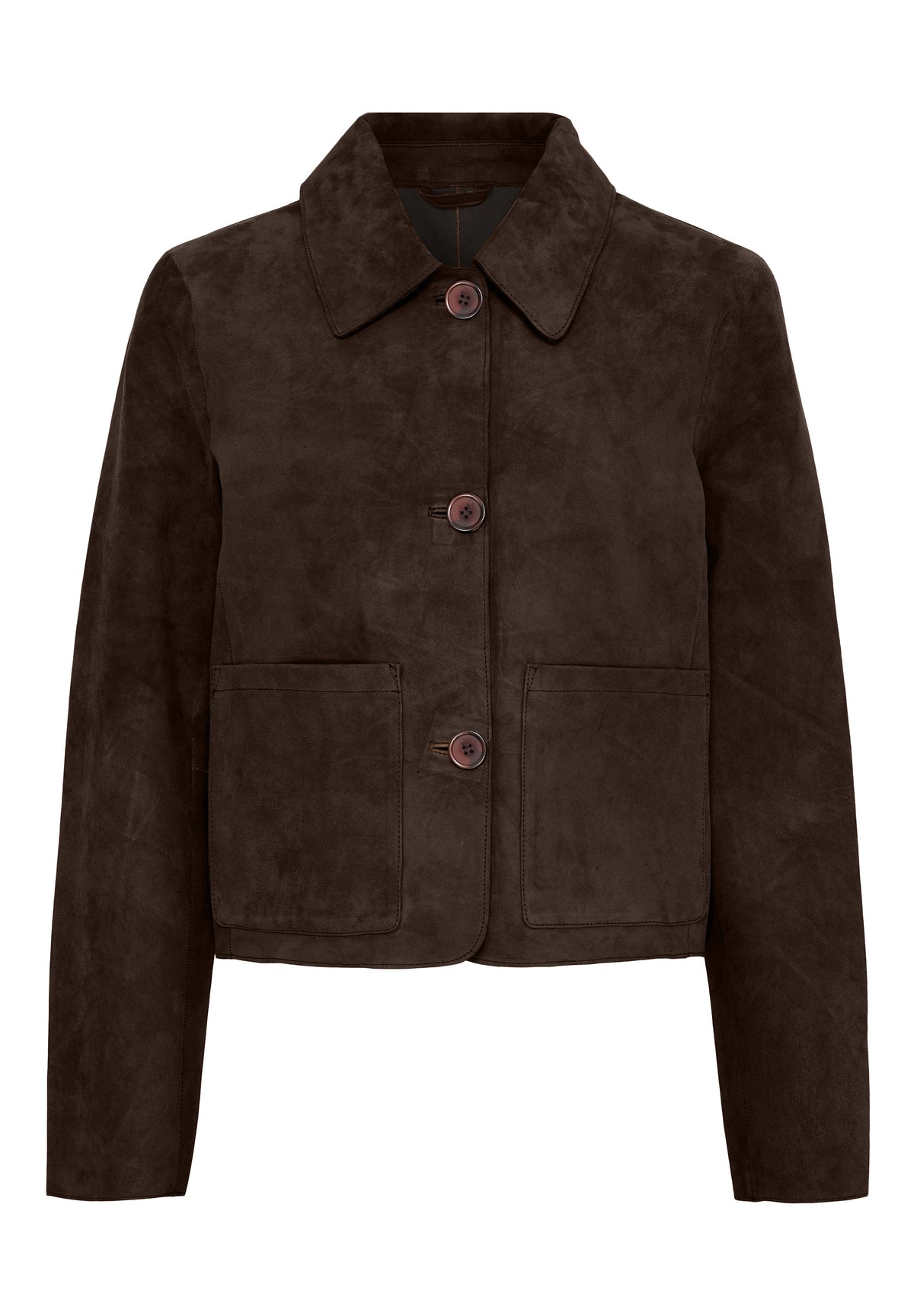 BTFCPH Jakke i ruskind med knapper Jakker Dark Chocolate Brown