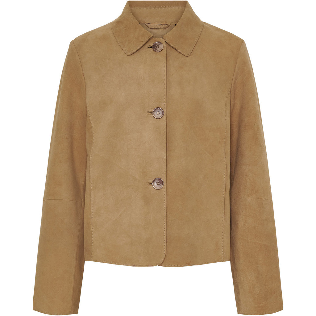 NOTYZ Jakke i ruskind med knapper Jakker Beige