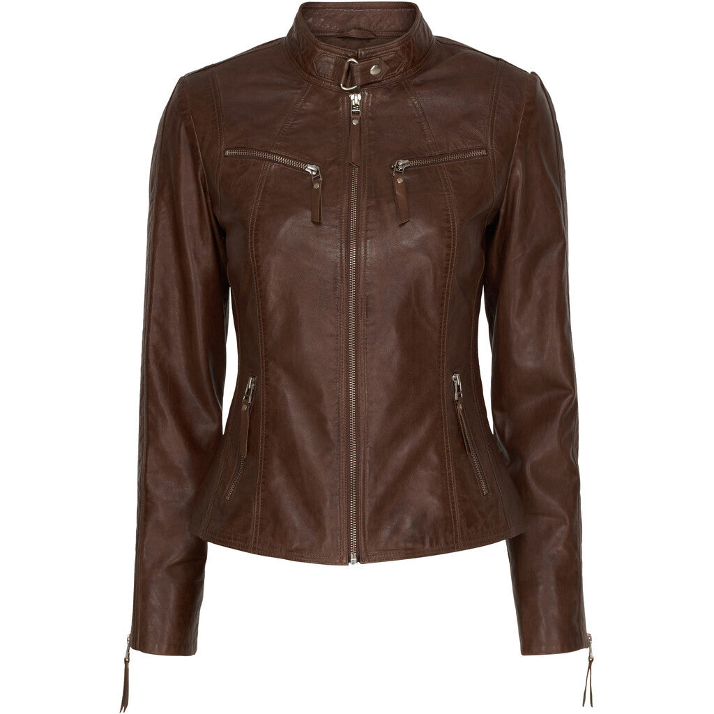 BTFCPH Klassisk biker læderjakke Jakker Brun