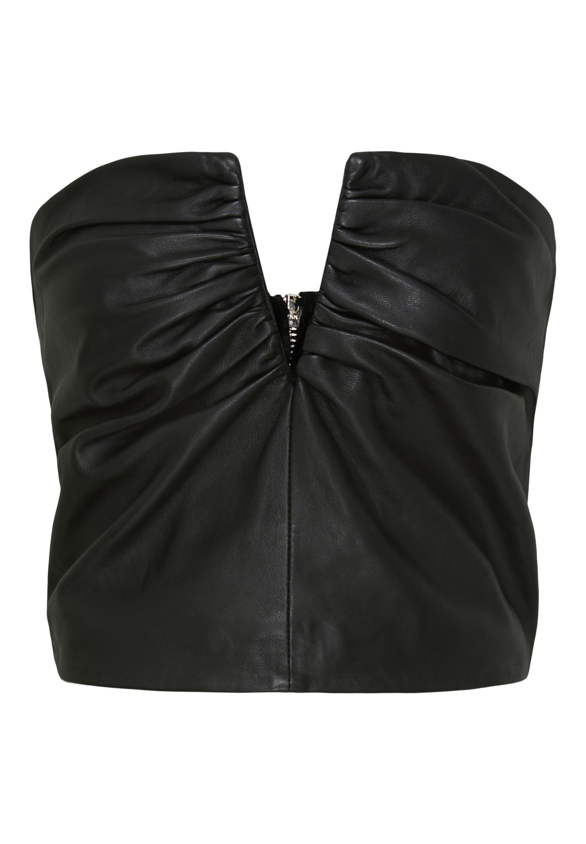 NOTYZ Korsettop i lammeskind Tops Sort