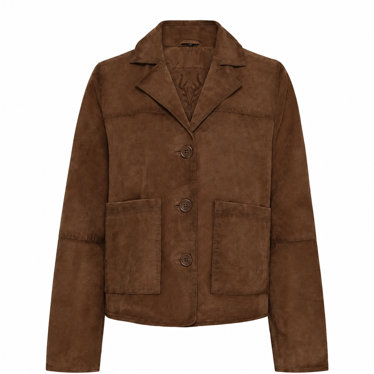 NOTYZ Kort blazer i ruskind Jakker Brun