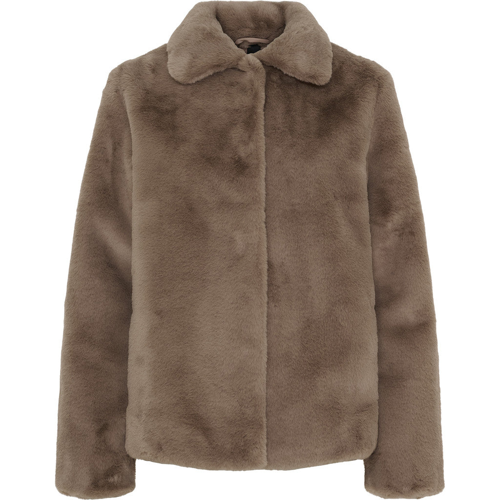 NOTYZ Kort faux fur jakke Jakker Hazelnut