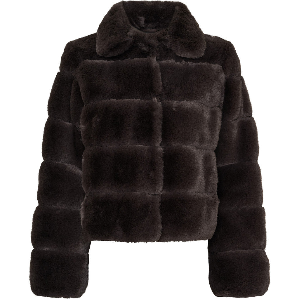 NOTYZ Kort faux fur jakke Jakker Brun