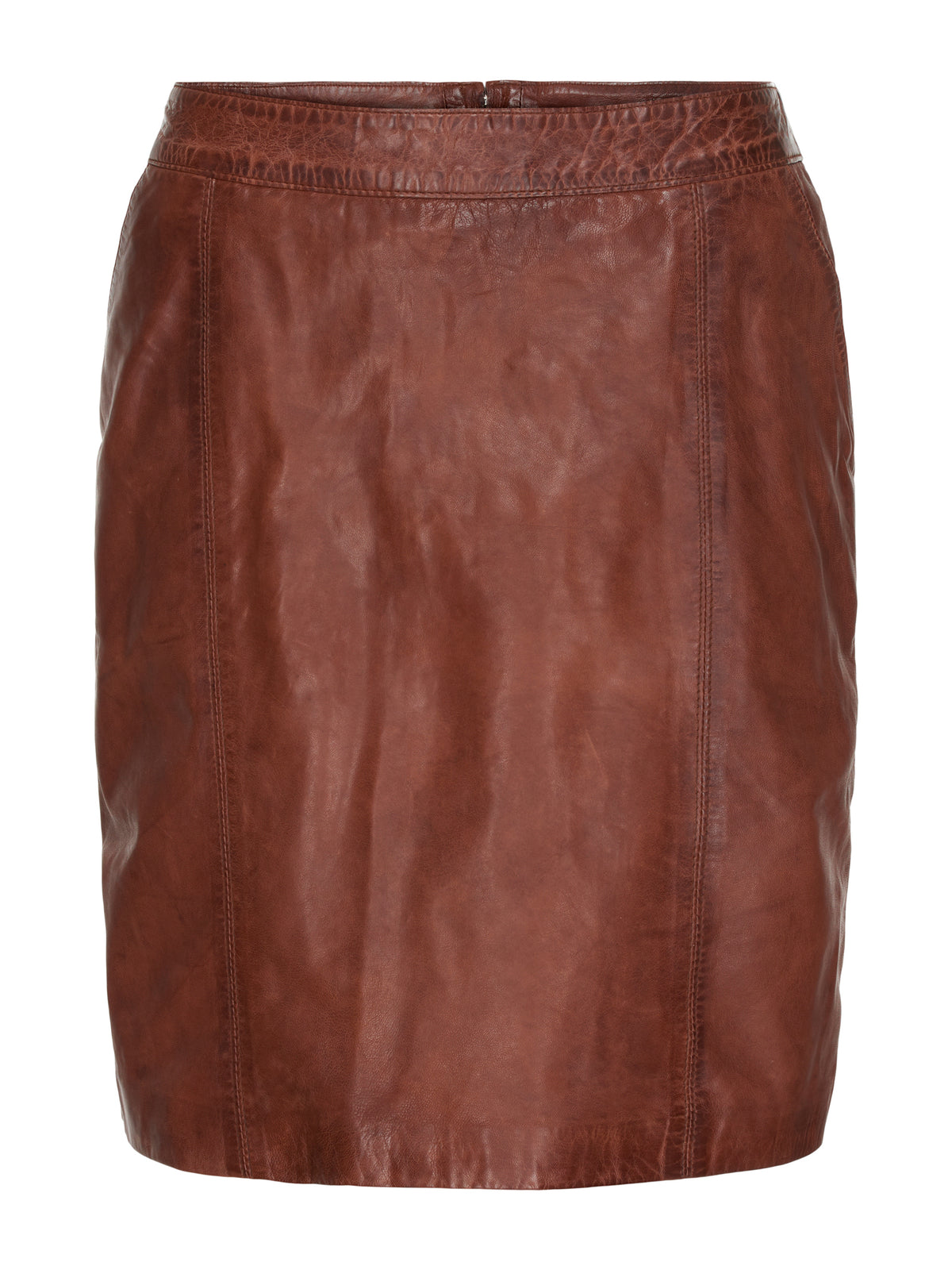 BTFCPH Kort pencilnederdel i læder Nederdele Brun