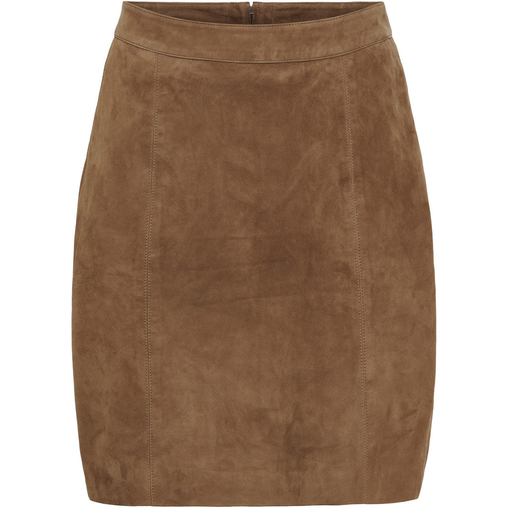 BTFCPH Kort pencilnederdel i ruskind Nederdele Nude Brown