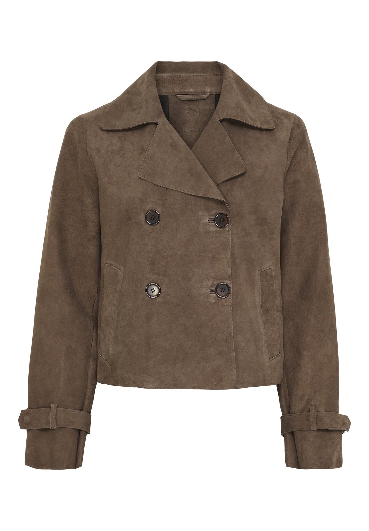 NOTYZ Kort trenchcoat i ruskind Jakker Brun