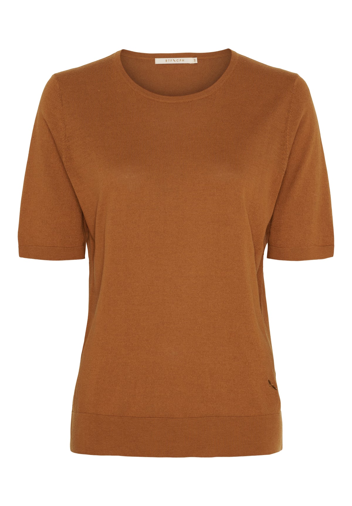 BTFCPH Kortærmet top i silke og cashmere Tops Brun