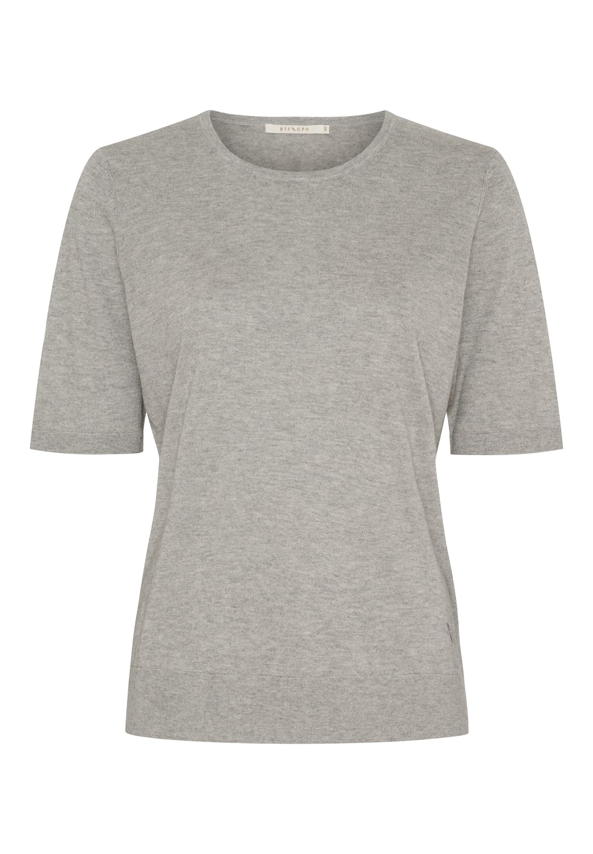 BTFCPH Kortærmet top i silke og cashmere Tops Grå