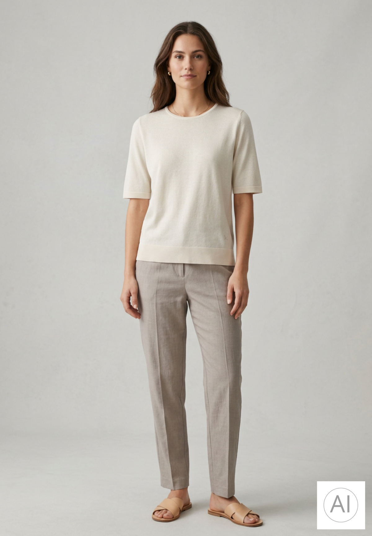 BTFCPH Kortærmet top i silke og cashmere Tops Hvid