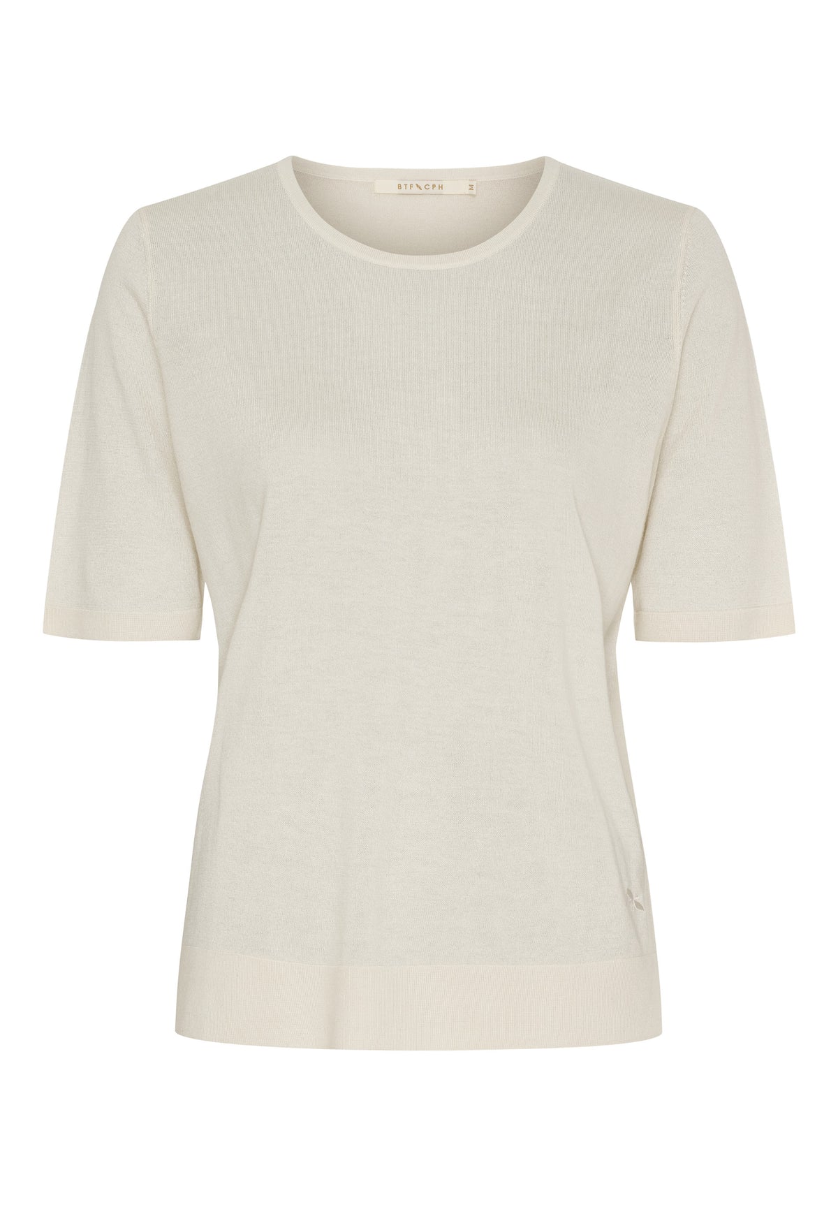 BTFCPH Kortærmet top i silke og cashmere Tops Hvid