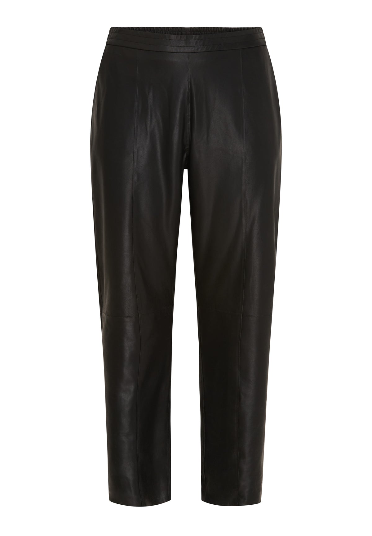 NO. 1 BY OX Læder bukser med vidde (Str. 36 - 48) Bukser Sort