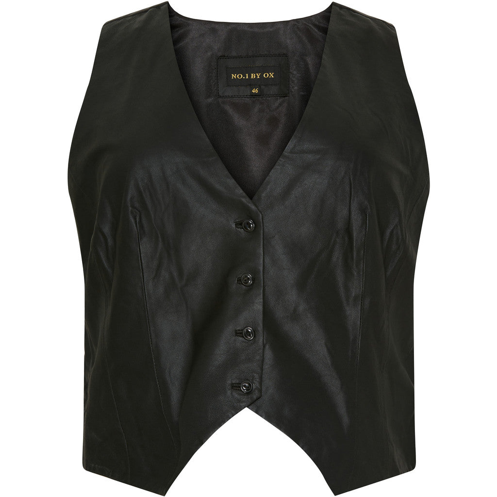 NO. 1 BY OX Lædervest - KOLLEKTIONSSALG Kjoler Sort