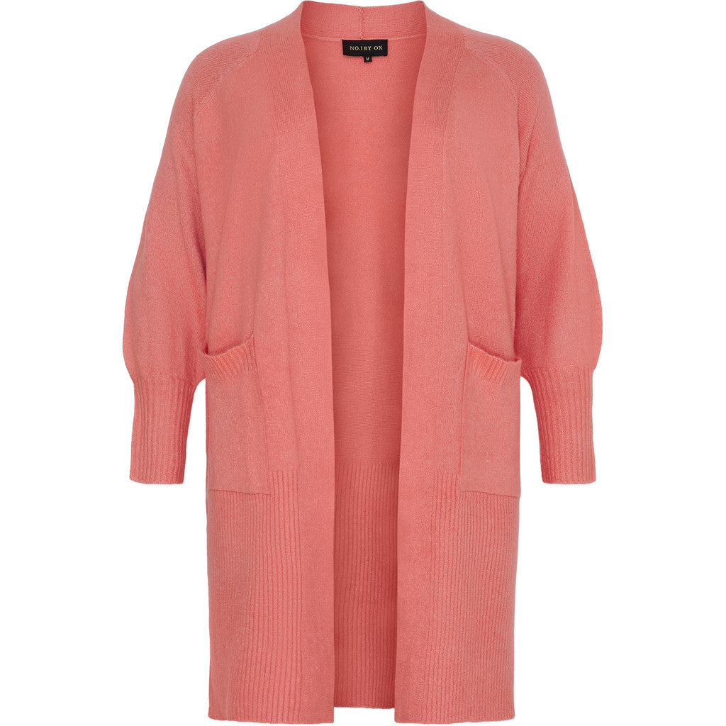 NO. 1 BY OX Lang cardigan med ballonærmer Cardigans Mermalade Rose