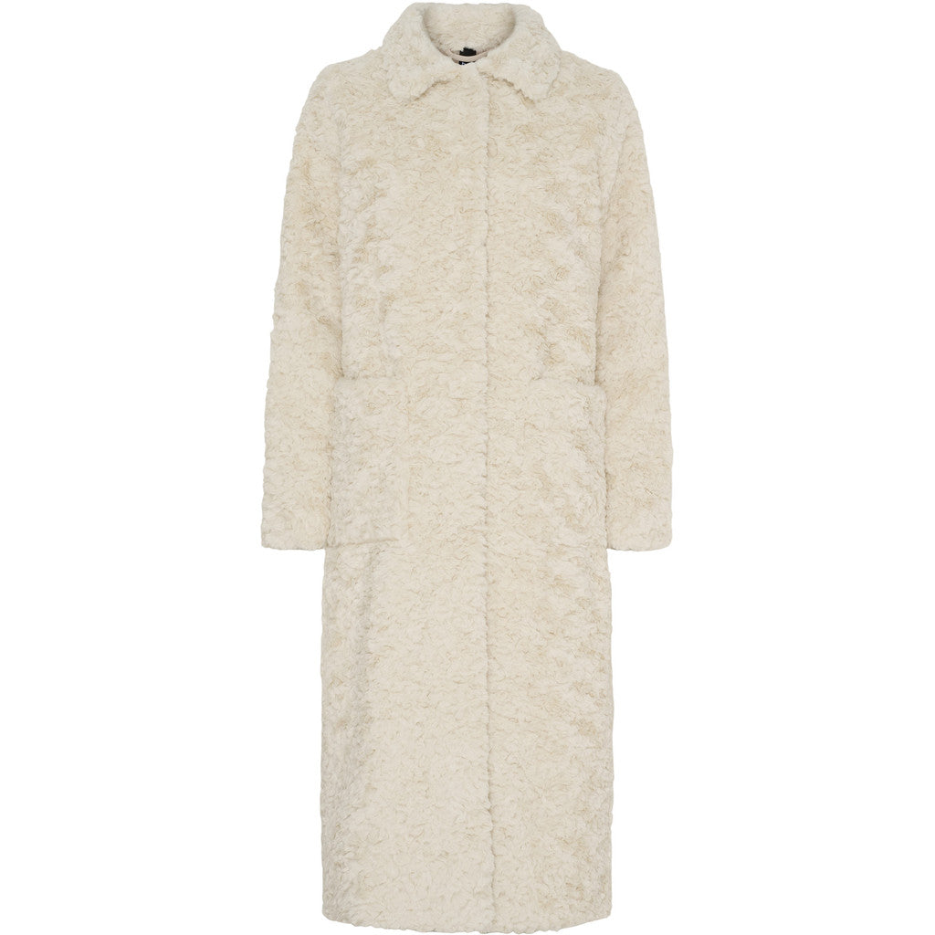NOTYZ Lang faux fur frakke Frakker Beige