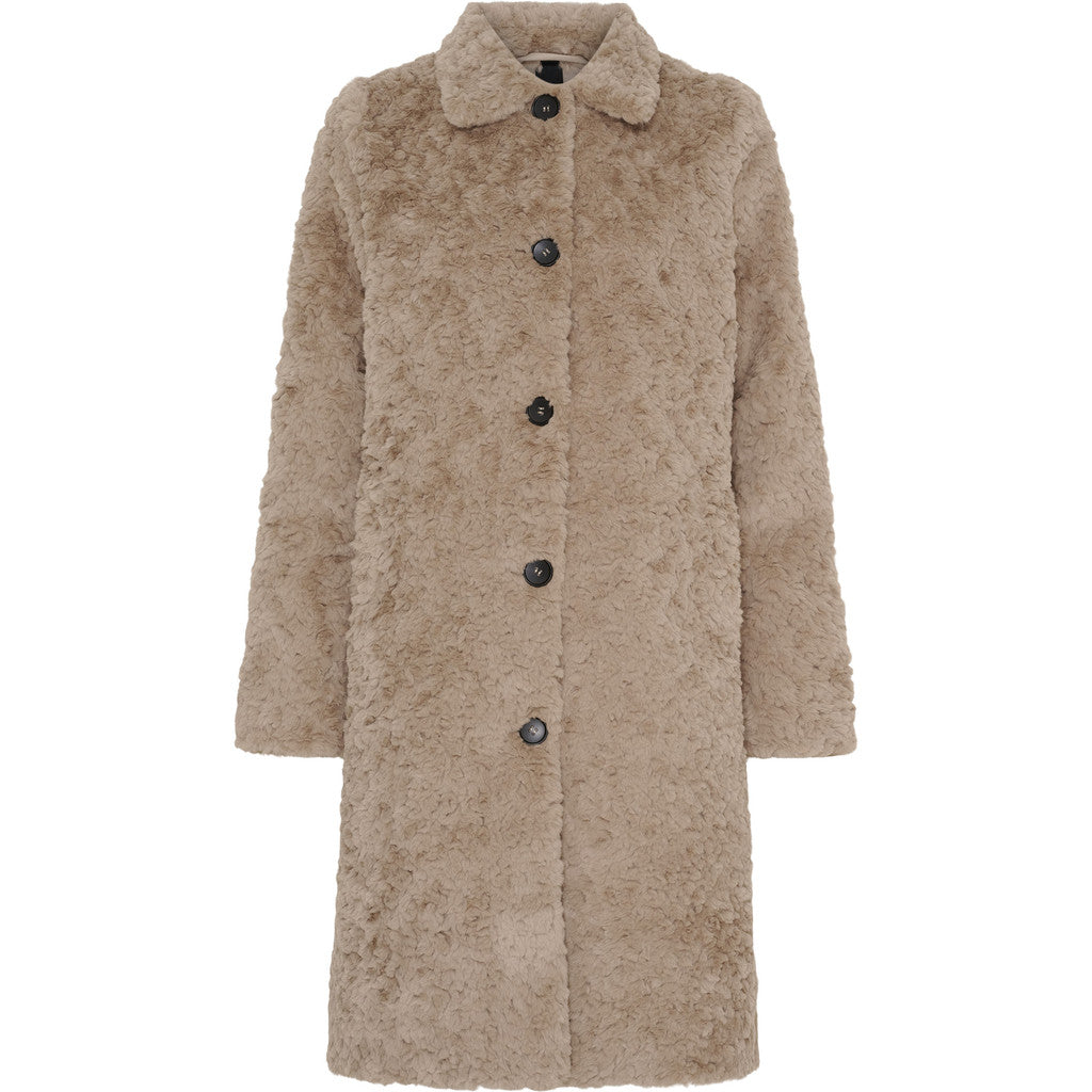 NOTYZ Lang faux fur frakke Jakker Brun