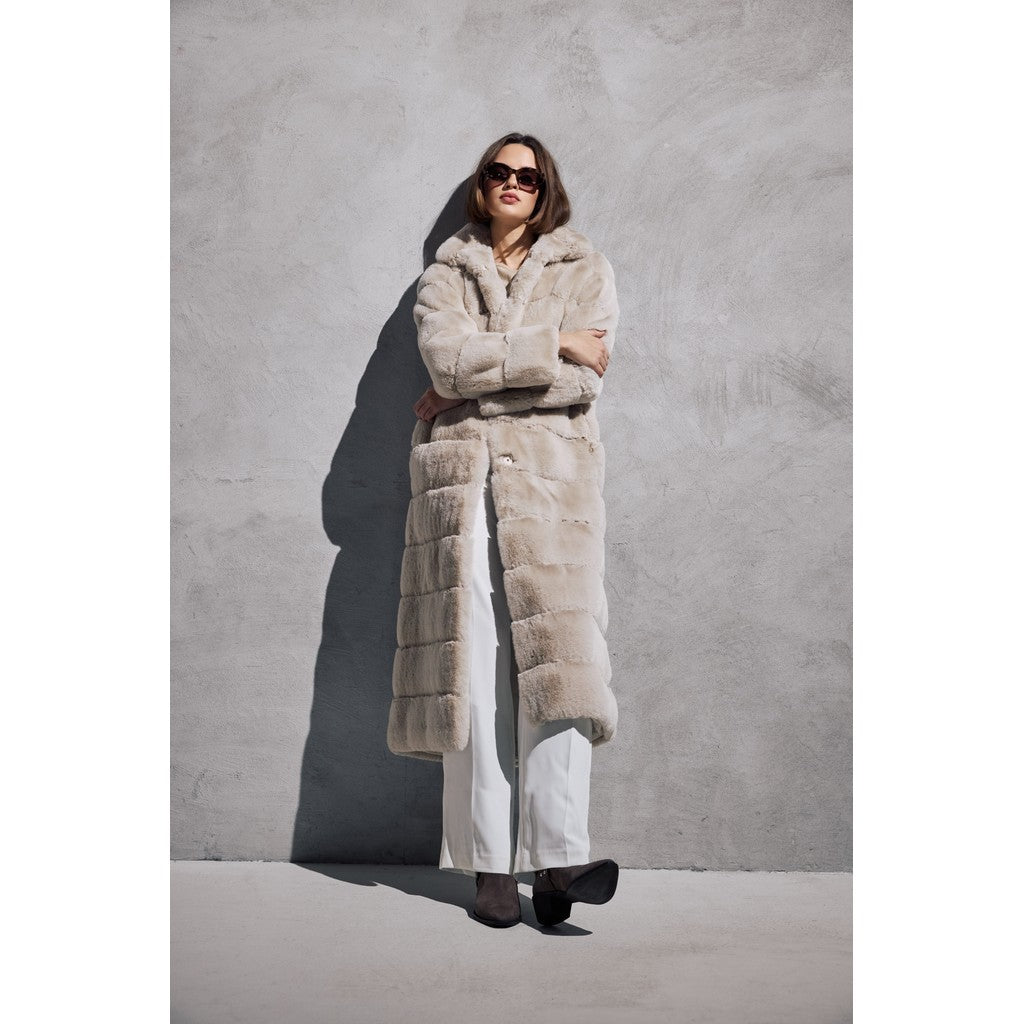NOTYZ Lang faux fur frakke Jakker Beige