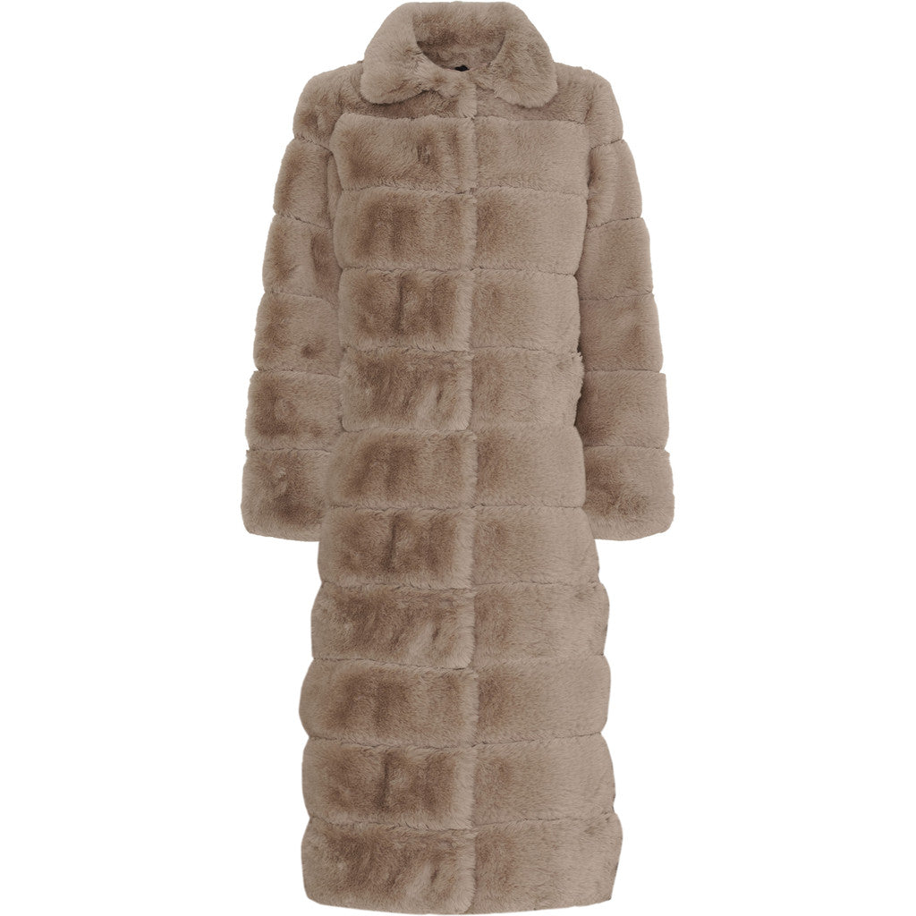 NOTYZ Lang faux fur frakke Jakker Beige