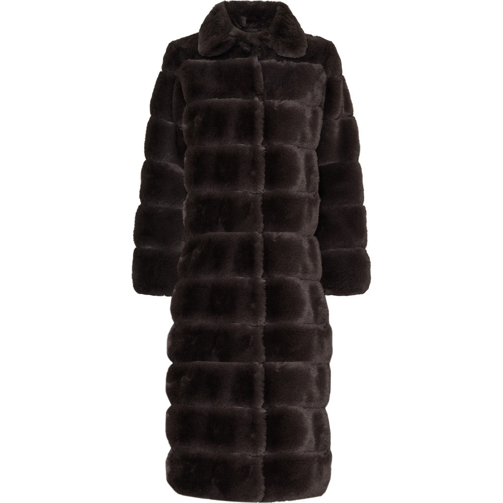 NOTYZ Lang faux fur frakke Jakker Brun