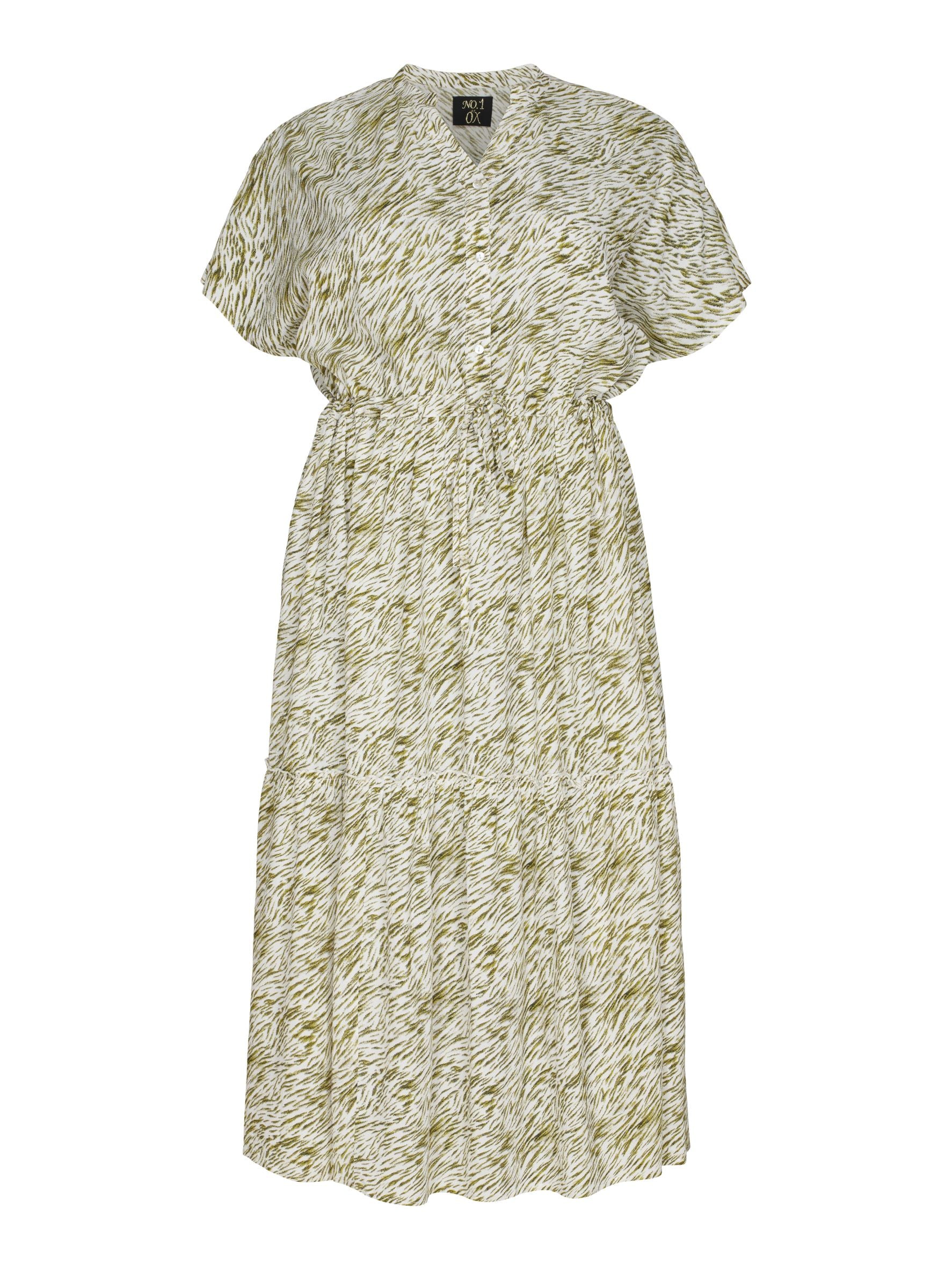 NO. 1 BY OX Lang kjole med snøre i taljen Kjoler Beige