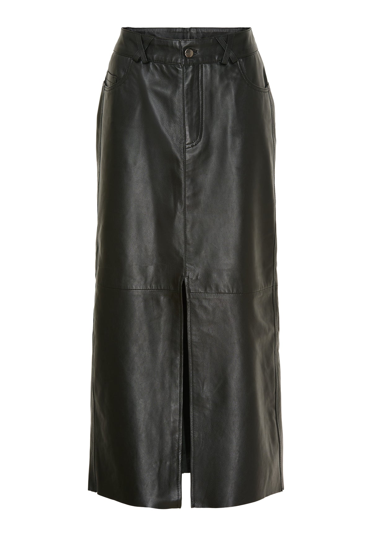 NOTYZ Lang skindnederdel Nederdele Sort